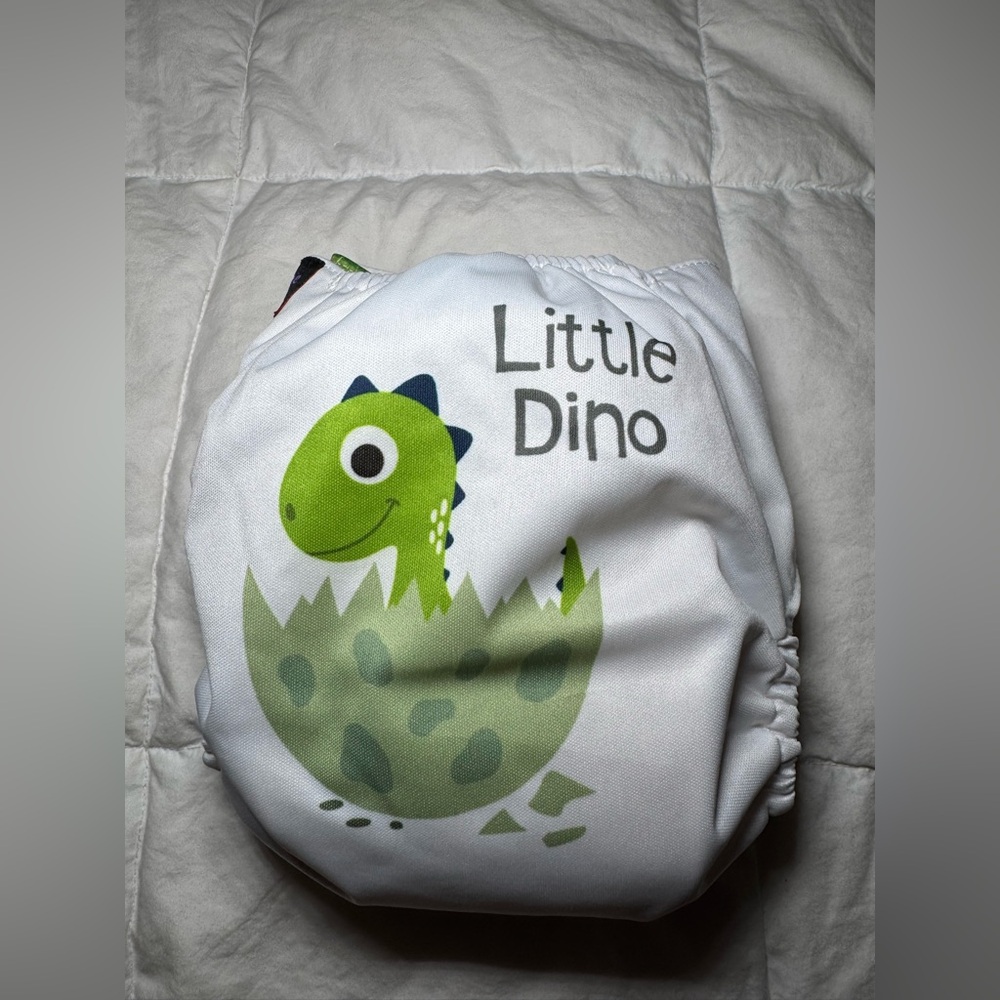 Squishy Tushie Little Dino Cloth diaper with insert included